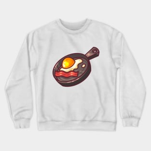Cute Egg and Bacon Fry Pan Crewneck Sweatshirt